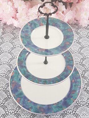 Wedding Celebration 3 Tier Porcelain Cake Stand Vintage Dessert Serving Tray